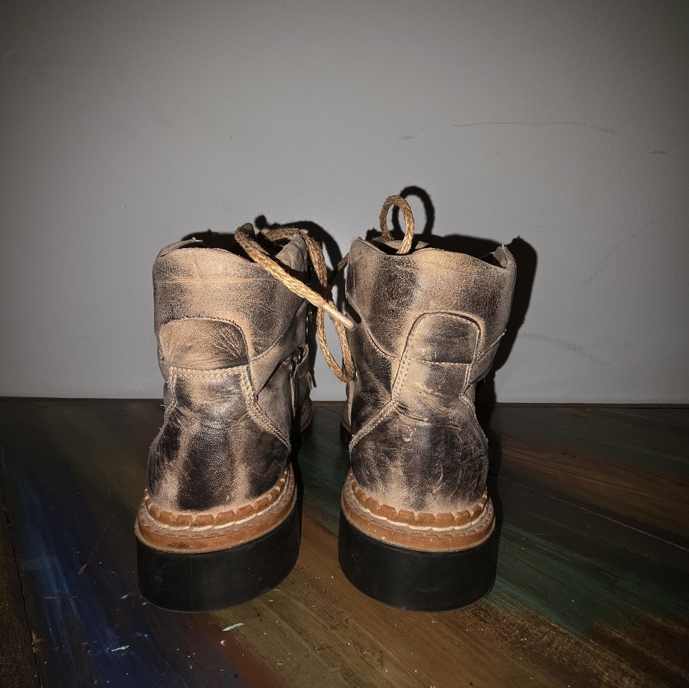 Edelweiss Unique Rare Vintage Leather Boots - Picture 5 of 10